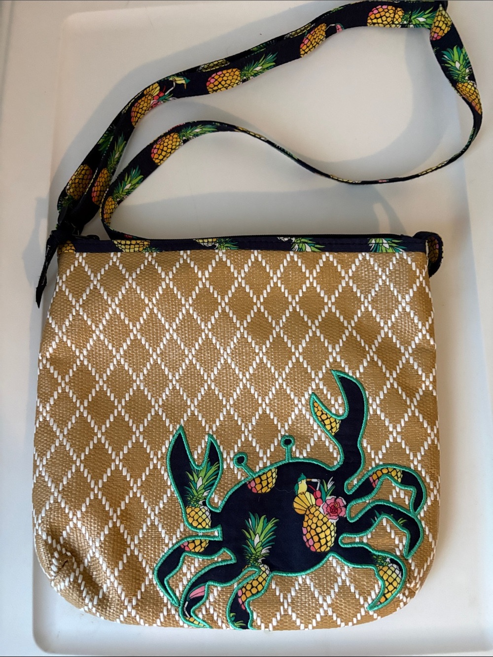 Vera Bradley Crab Crossbody Bag - Gold